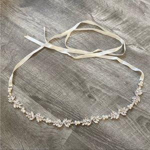 Bridal Rhinestone Pearl Belt